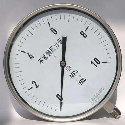 Đồng hồ đo áp suất 10 MPa Cl 1.6 Bán kính 250mm Áp kế quay số lớn