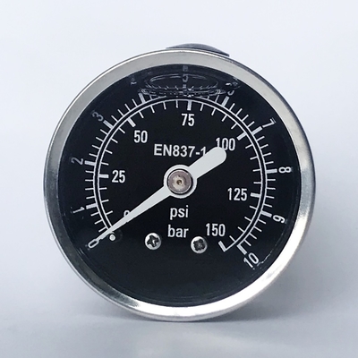 Áp kế 150 Psi 10 Bar Tất cả các ứng dụng đo độ rung của đồng hồ đo áp suất bằng thép không gỉ