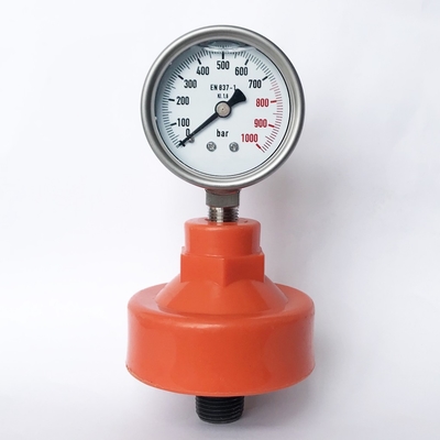 Đồng hồ đo áp suất PTFE EPDM 1000 Bar Đồng hồ đo áp suất hợp vệ sinh 50mm