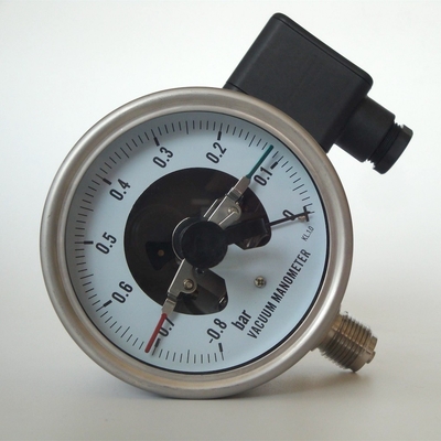 Máy đo áp suất xuyên tâm chân không bằng thủy tinh Máy đo áp suất bằng thép không gỉ 0,8 Bar 316