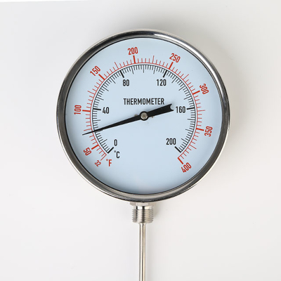 Mặt đồng hồ nhiệt kế lưỡng kim 150mm bằng thép không gỉ 200C cho bồn nước nóng