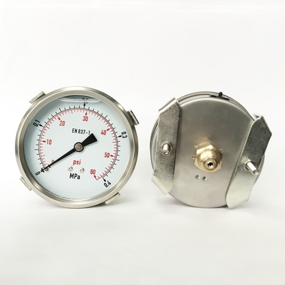 Đồng hồ đo áp suất bằng thép không gỉ 60 Psi 3 inch Giá đỡ đồng hồ đo áp suất dầu 3/8 NPT