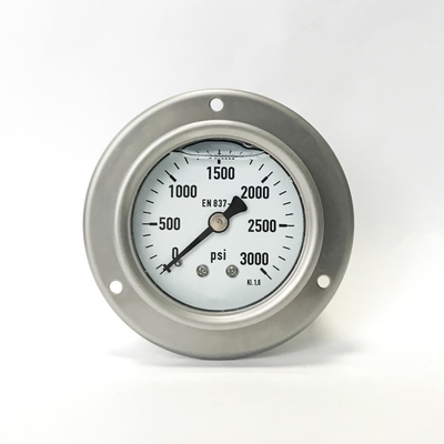 Đồng hồ đo áp suất mặt bích 3000 Psi Đồng hồ đo vòng kết nối Bspt