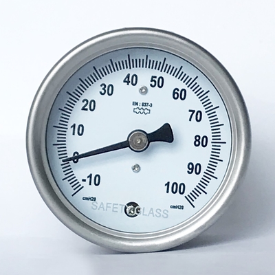 Máy đo áp suất dạng viên nang 316 SS Máy đo áp suất dạng viên nang 100 CmH2O Máy đo áp suất thấp dạng vòng Bellows