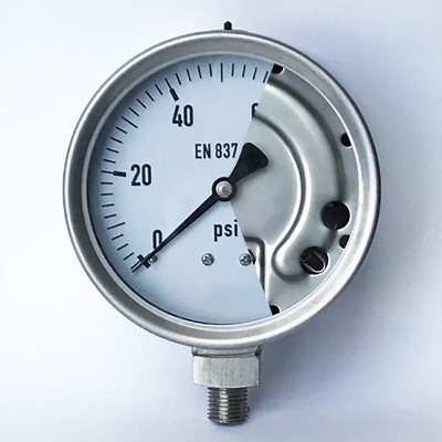 Đồng hồ đo áp suất loại rắn phía trước KL 1.0 100 Psi 100mm