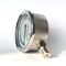 Đồng hồ đo áp suất đầy chất lỏng 1/4 NPT gắn kết xuyên tâm 50 Kg / Cm2 Đồng thau mạ kẽm